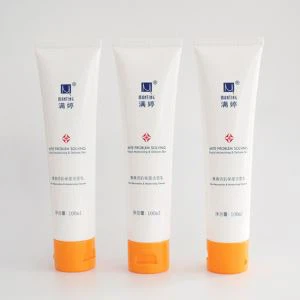 100 ml vit plast mjuk rör kosmetisk förpackning